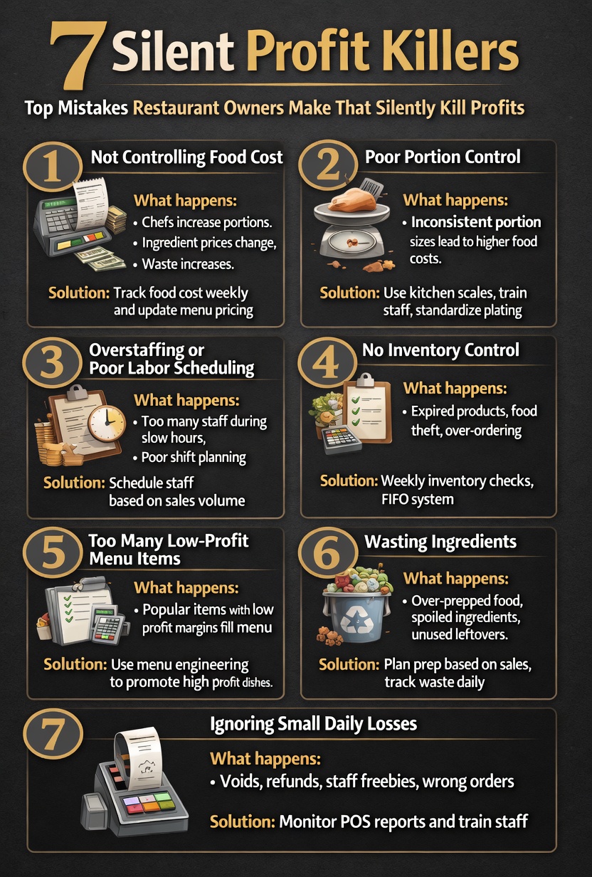 7 Silent Profit Killers Crushing Your Restaurant Profits (And How to Fix Them)